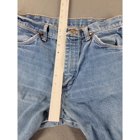 Vintage Wrangler Jeans Mens 34x31 Straight Leg USA Made Distressed Denim 90s - Picture 7 of 14